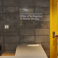 entrance to office of the registrar