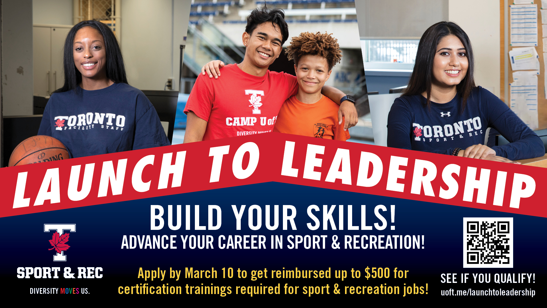 Launch to Leadership: Build Your Skills and Advance Your Career in Sports & Recreation. Apply today!
