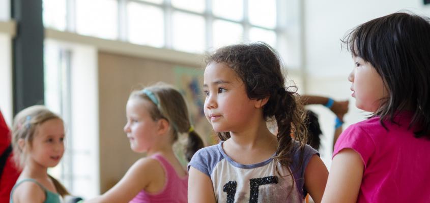 young girl in a gym