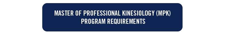 Master of professional kinesiology program requirements