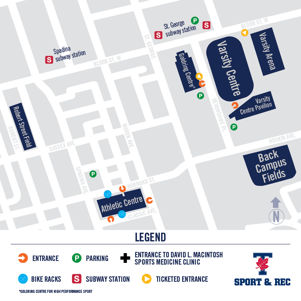 website map of St. George campus