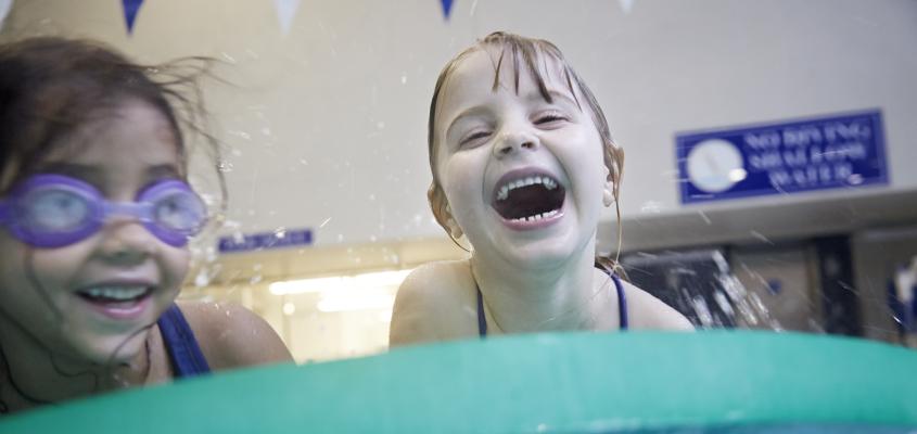 Kids having fun in the water