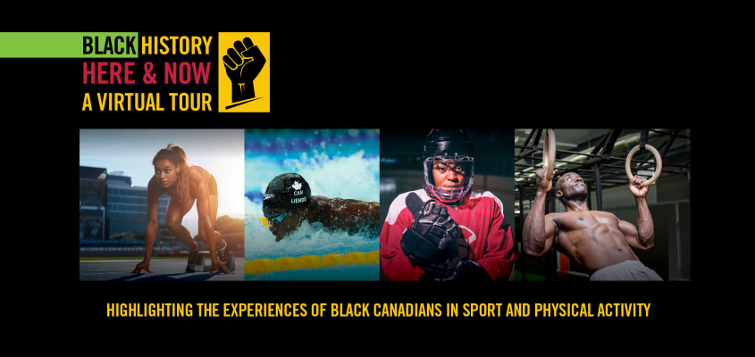 Image of the Here &amp; Now virtual tour highlighting the experiences of Black Canadians in sport and physical activity