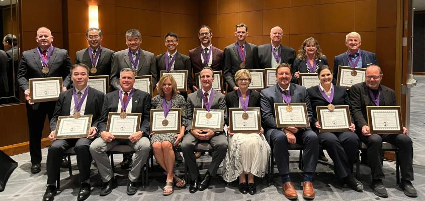 KPE Dean Gretchen Kerr, middle, was recently inducted into the US National Academy of Kinesiology (photo supplied by NAK)