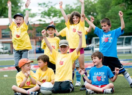 Kids cheering