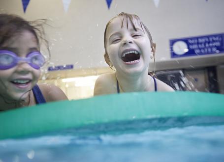 Kids having fun in the water