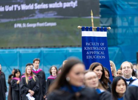 Class of 2025 making their way to Convocation Hall on the St. George campus