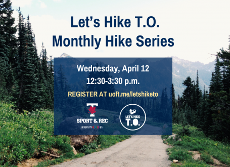 Hike poster showing a dirt trail, with pine trees and long grass on either side. 